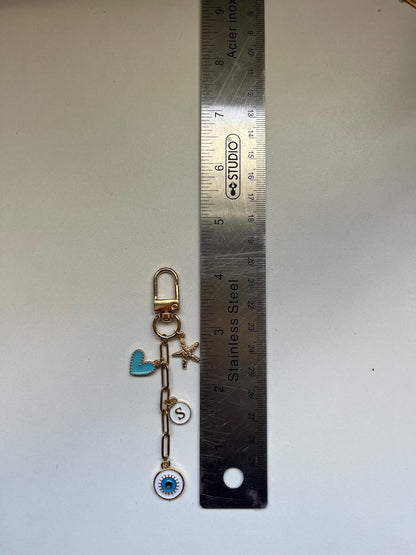 Custom Gold Charm Paperclip Keychain: Personalized Bag Purse Charm