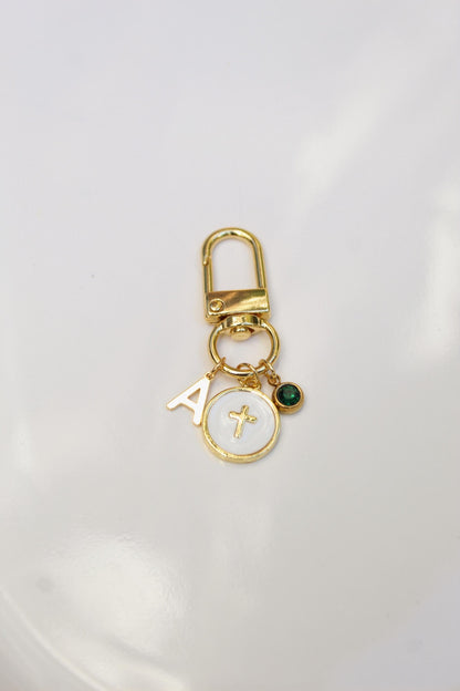 18k Gold Plated Personalized Bag Charms, Keychain