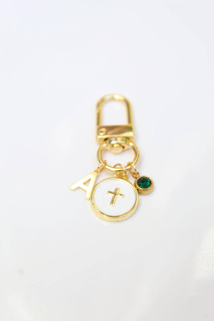 18k Gold Plated Personalized Bag Charms, Keychain