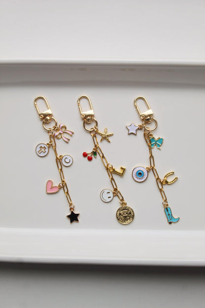 Custom Gold Charm Paperclip Keychain: Personalized Bag Purse Charm
