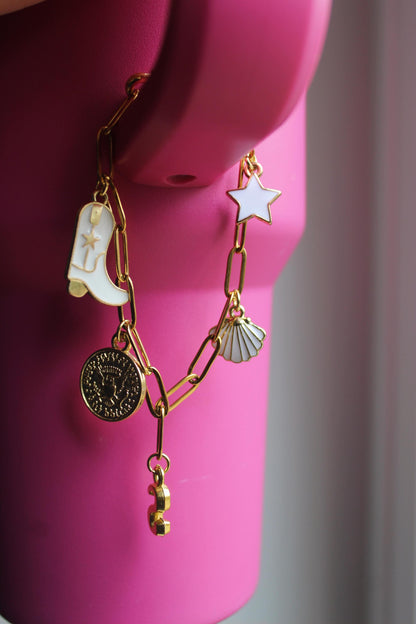 Custom Gold Tumbler Charm Keychain: DIY Accessories