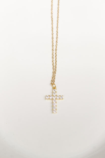 18k Gold Plated Cross Necklace