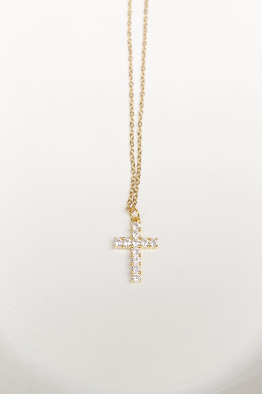 18k Gold Plated Cross Necklace