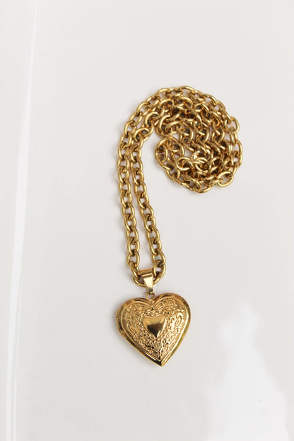 18k Gold Plated Chunky Locket Necklace