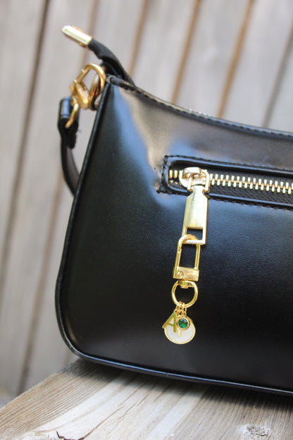 18k Gold Plated Personalized Bag Charms, Keychain