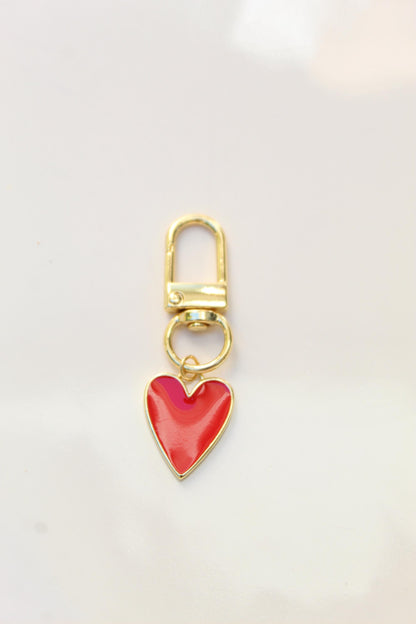 18K Gold Plated Heart Bag Charm
