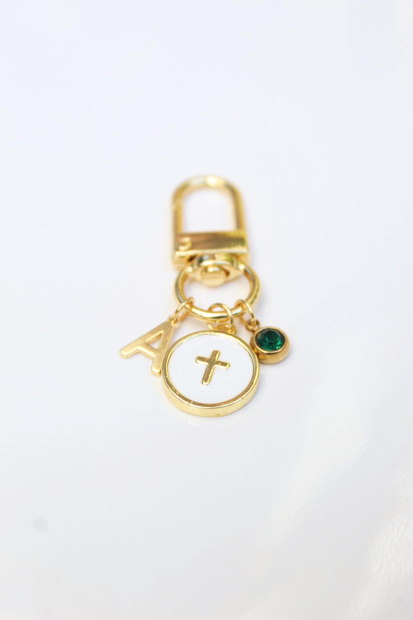 18k Gold Plated Personalized Bag Charms, Keychain