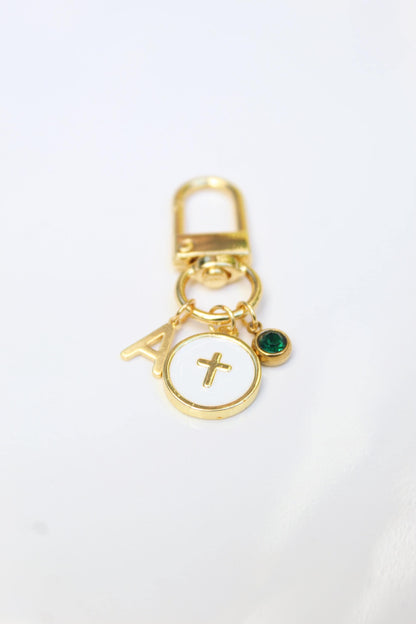 18k Gold Plated Personalized Bag Charms, Keychain