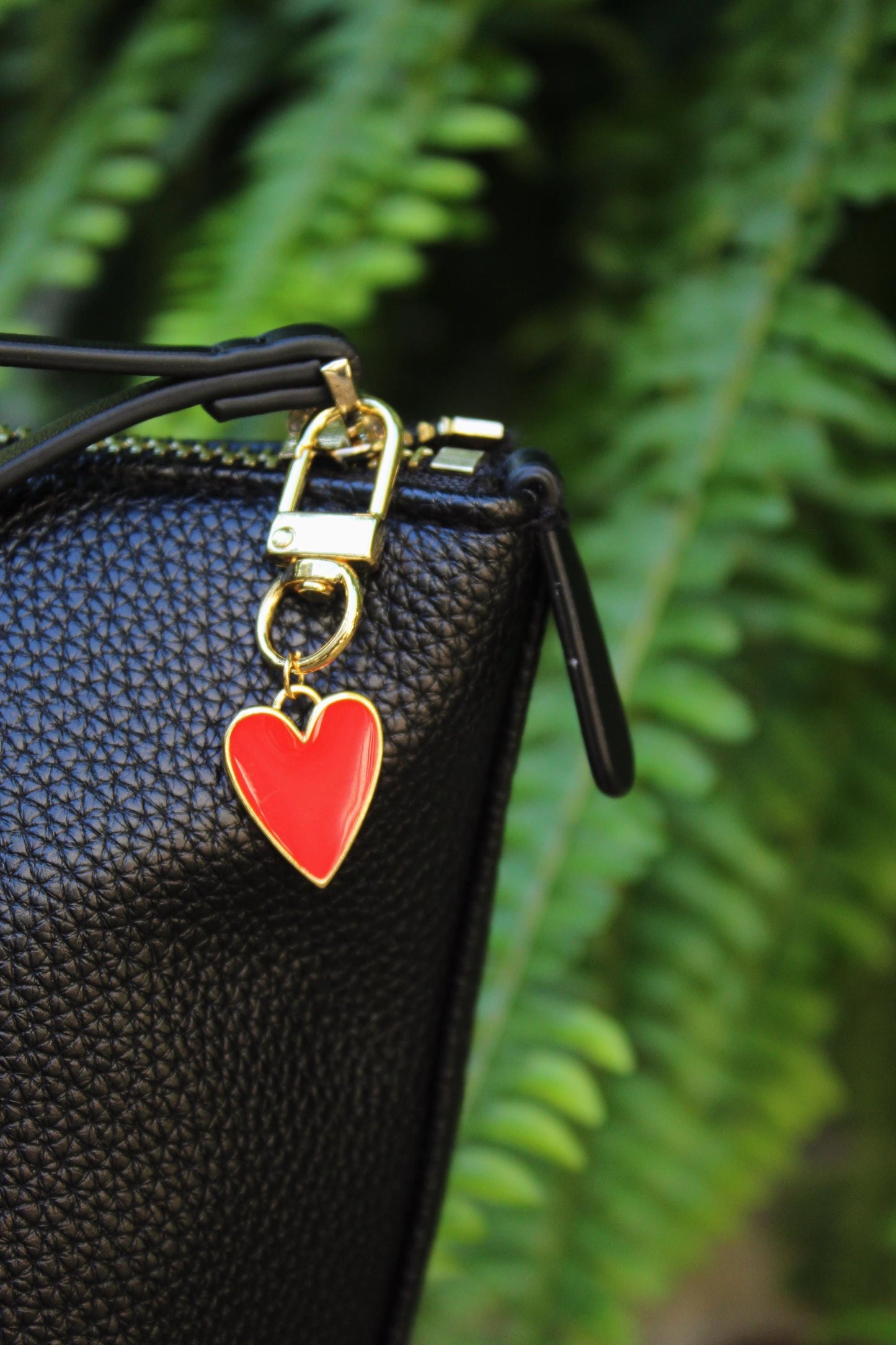 18K Gold Plated Heart Bag Charm
