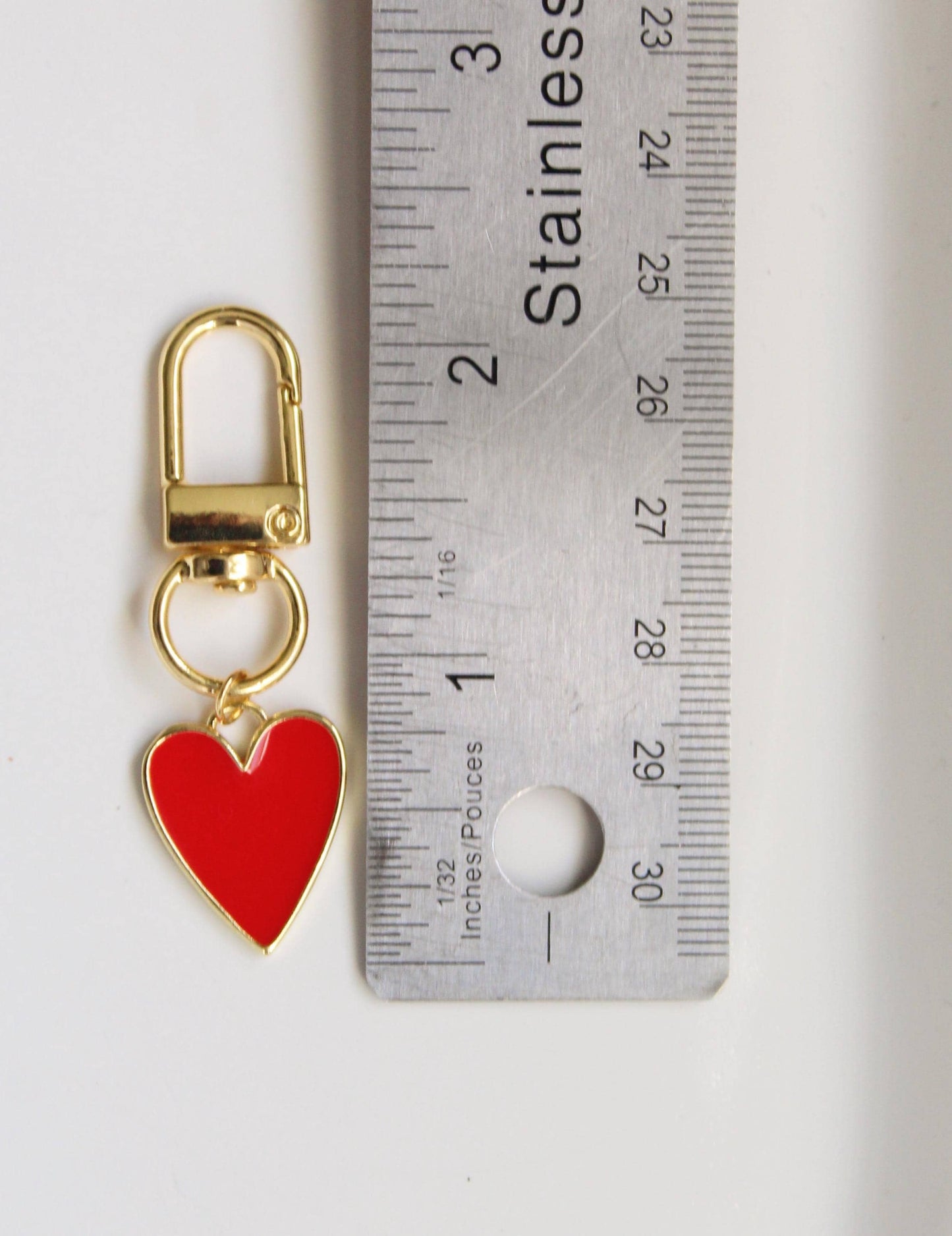 18K Gold Plated Heart Bag Charm