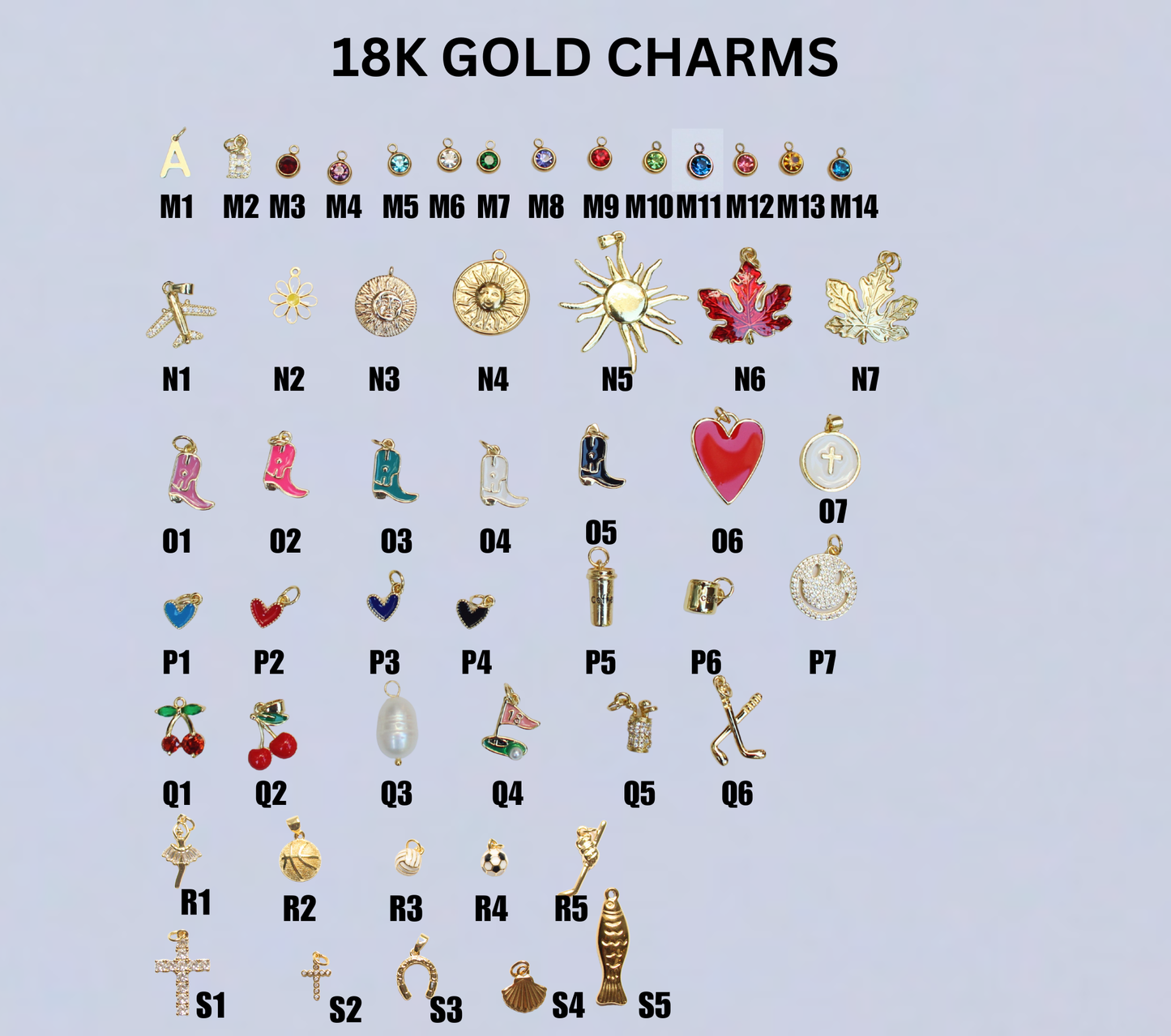 18k Gold Plated Personalized Bag Charms, Keychain