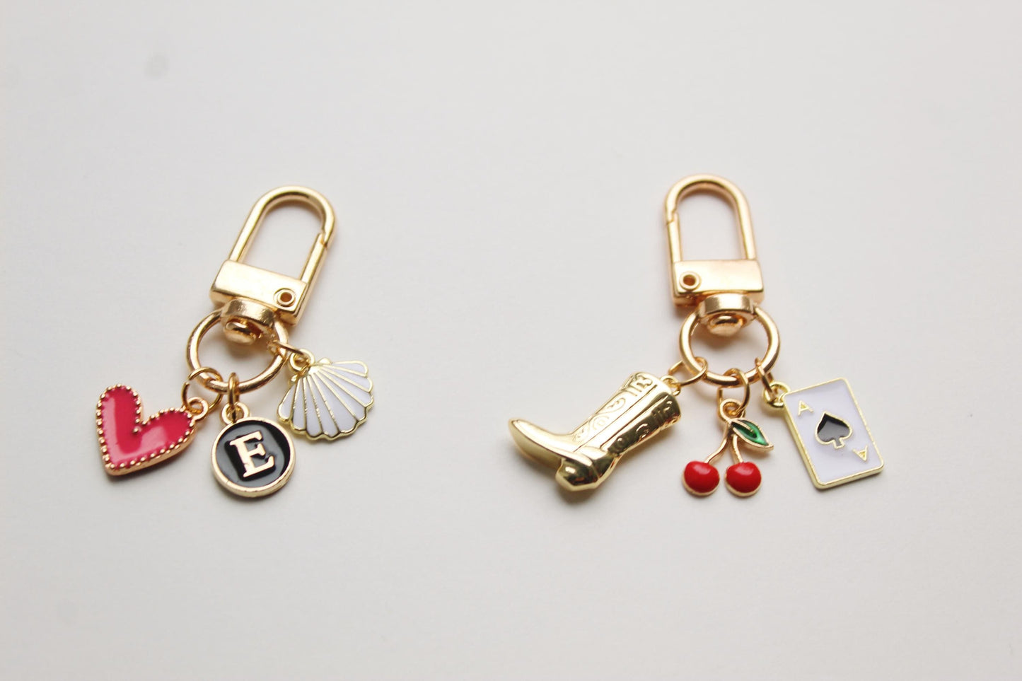 Personalized Gold Charm Keychain: Custom Bag or Purse Charm