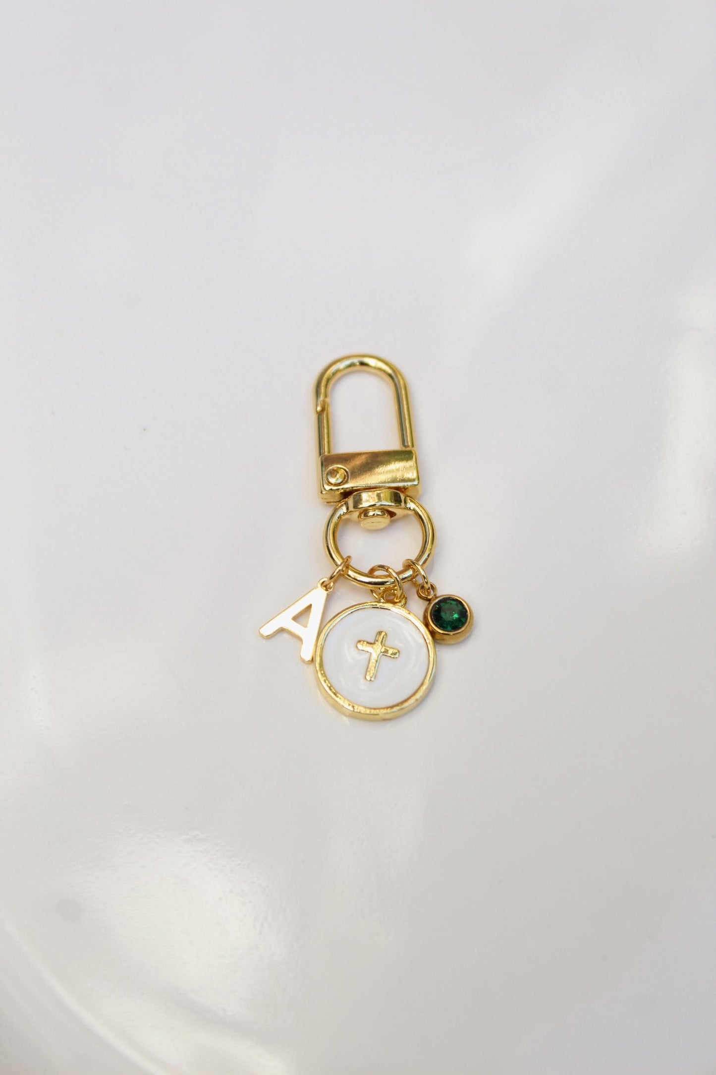18k Gold Plated Personalized Bag Charms, Keychain