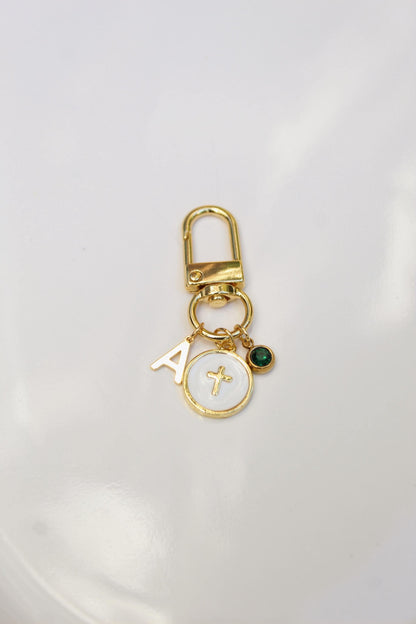 18k Gold Plated Personalized Bag Charms, Keychain