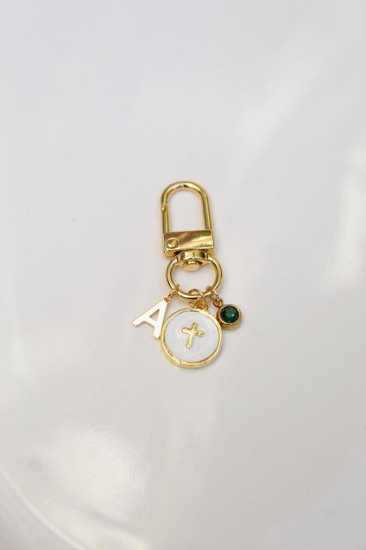18k Gold Plated Personalized Bag Charms, Keychain