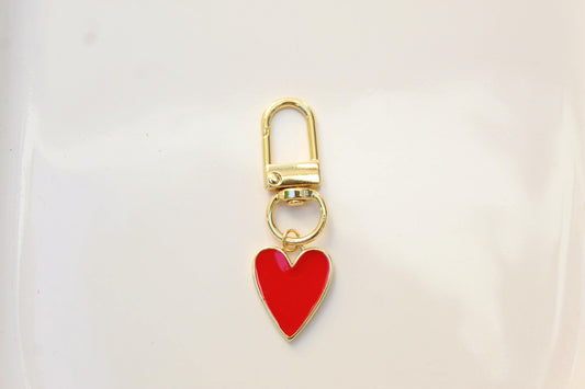 18K Gold Plated Heart Bag Charm