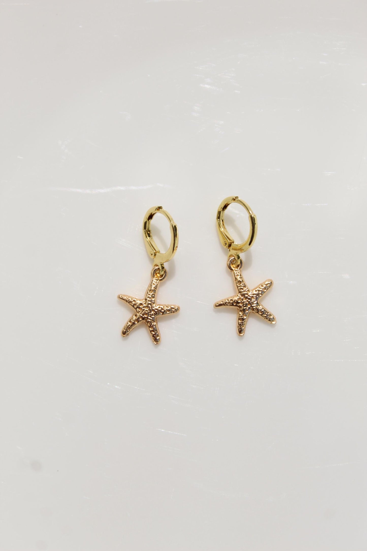 Gold Seashell Charm Earrings: Summer Jewelry