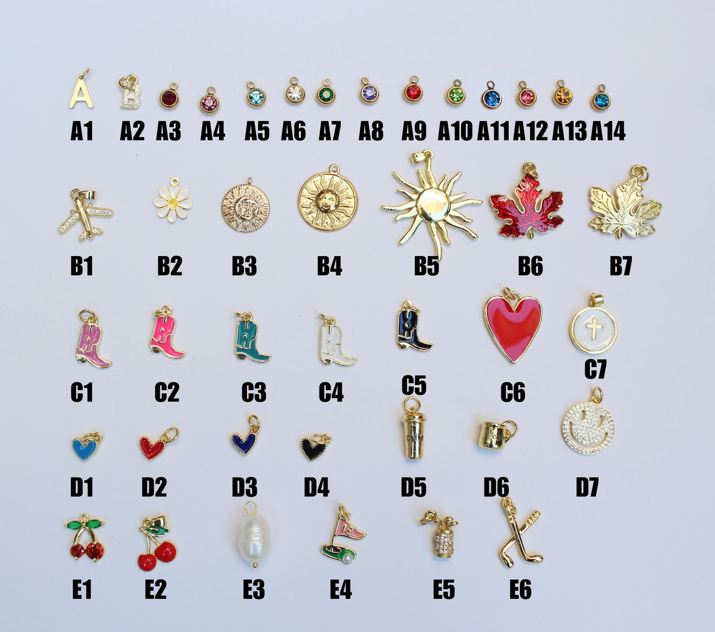 18k Gold Plated Personalized Bag Charms, Keychain