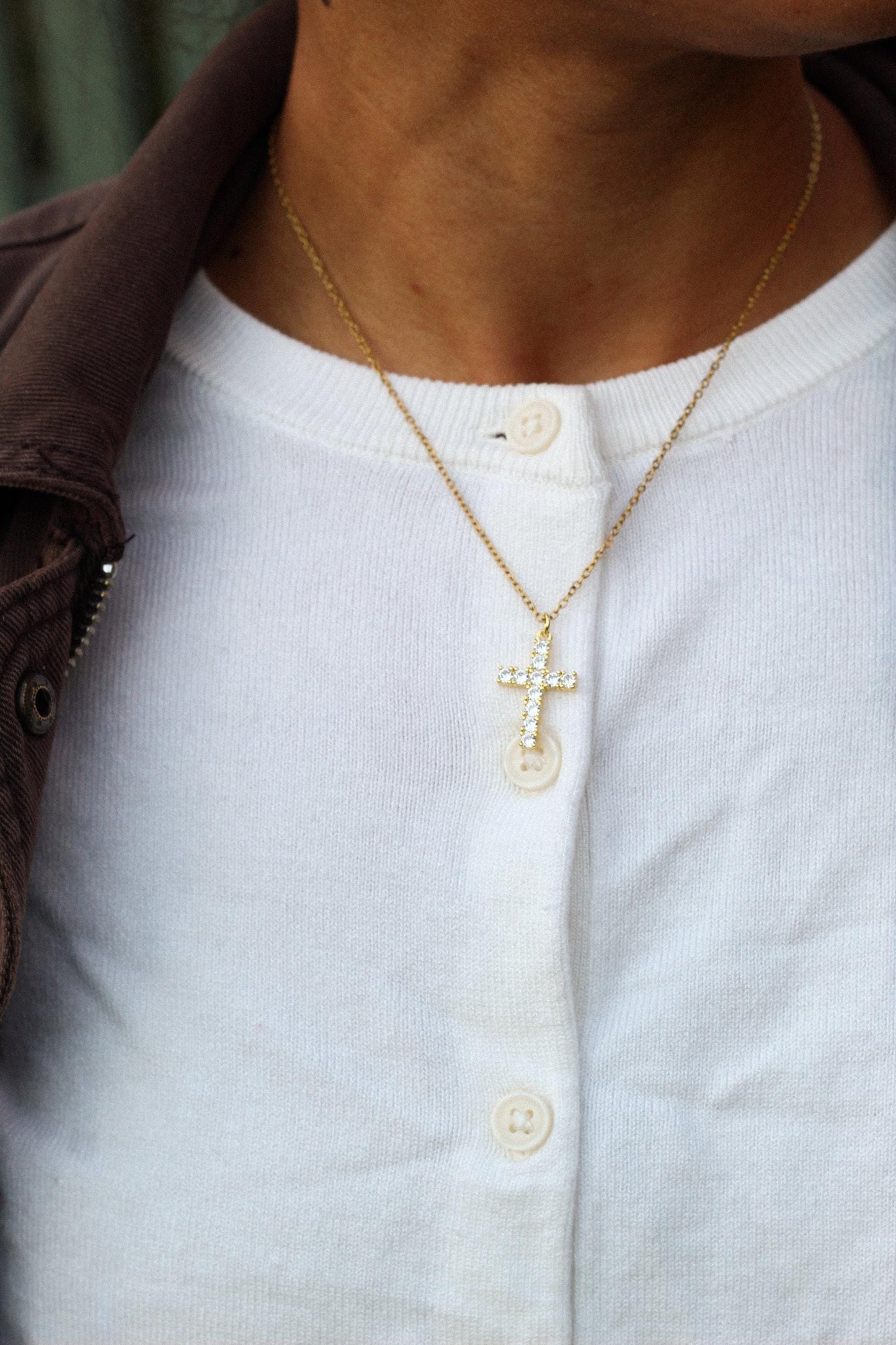 18k Gold Plated Cross Necklace