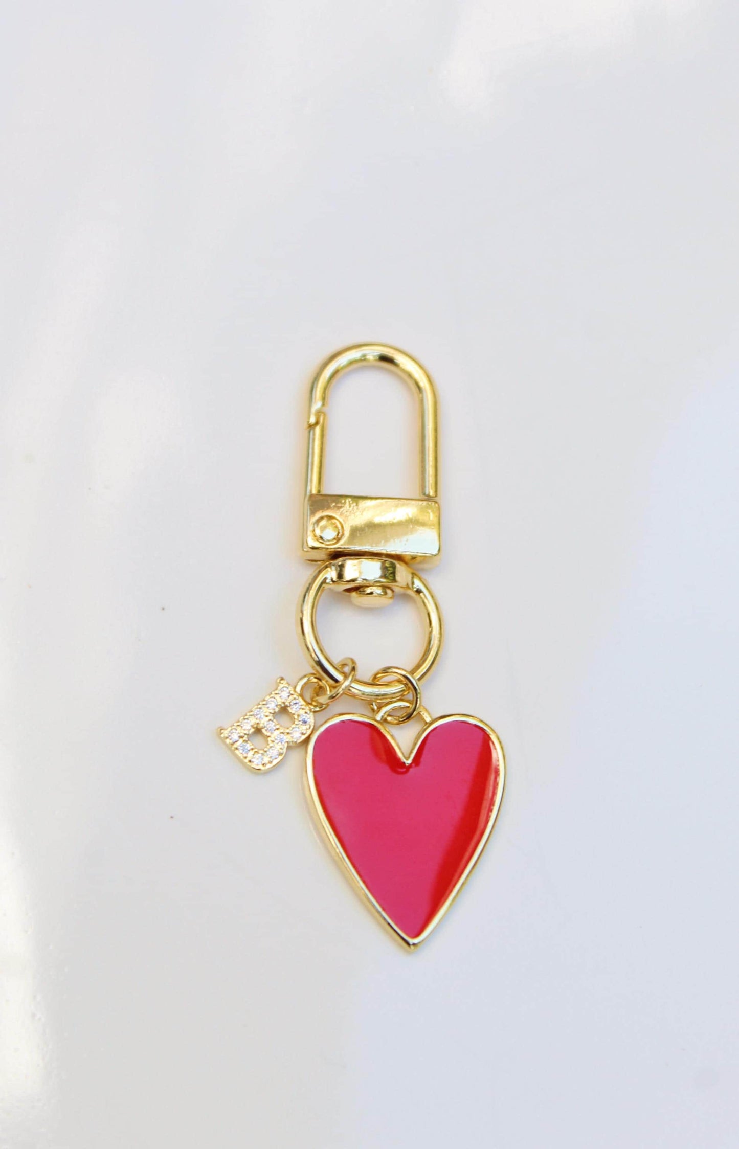 Personalized Gold Charm Keychain: Custom Bag or Purse Charm