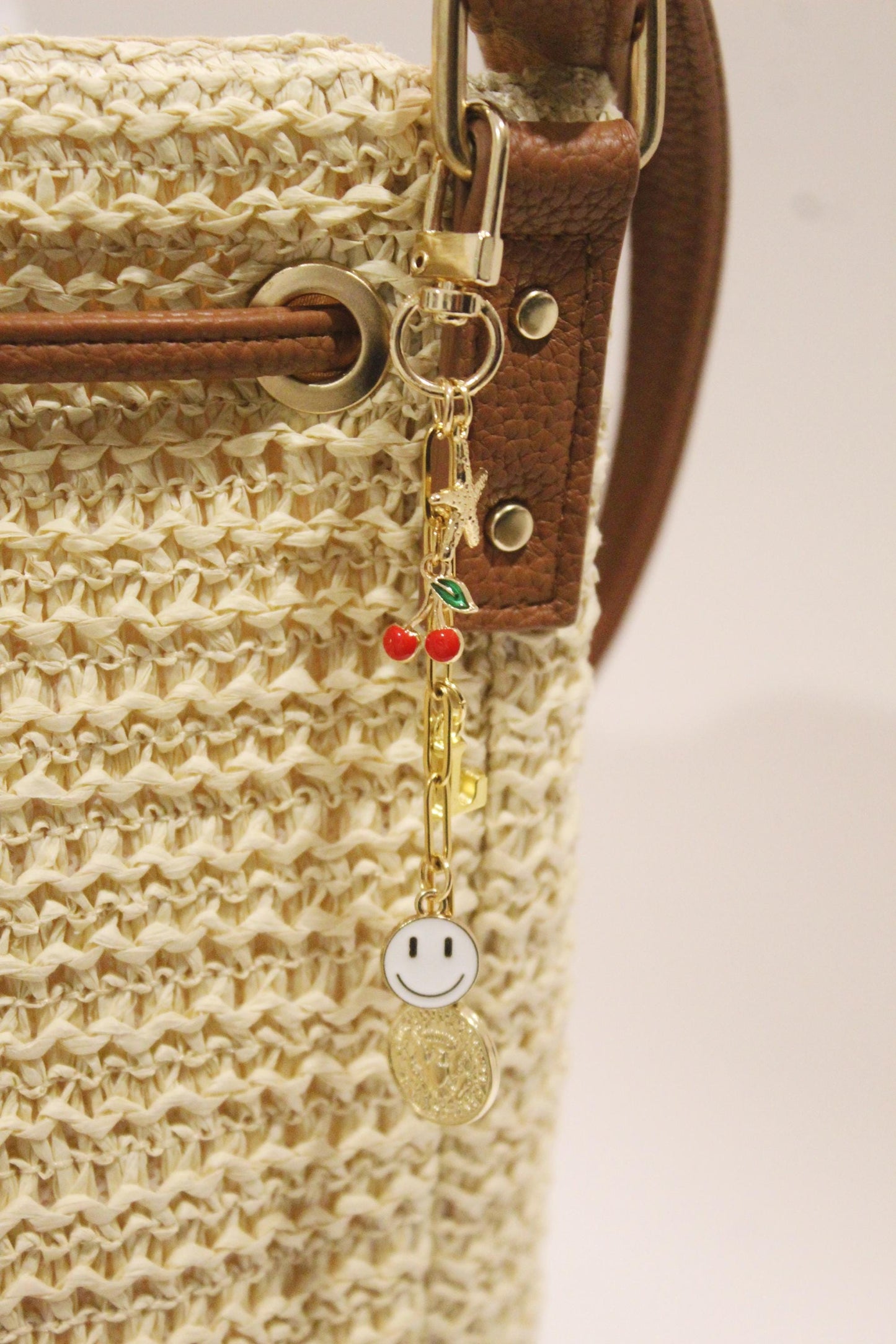 Custom Gold Charm Paperclip Keychain: Personalized Bag Purse Charm